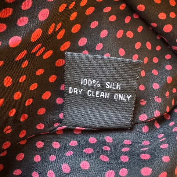 Shirt Dress Large Lapis Pink Polka Dot Black Long Vintage Apparel NWT - Picture 8 of 12